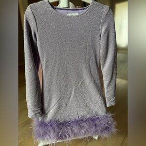 Lola + The Boys Lavender Shimmer Feather Deess